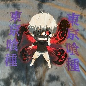 Hot Topic Kaneki Tokyo Ghoul crop top tee